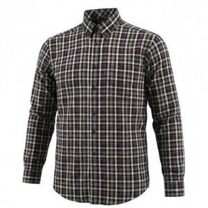Roundtree & Yorke Mens XL Button Down Shirt Maroon Plaid Non-Iron Gold Label